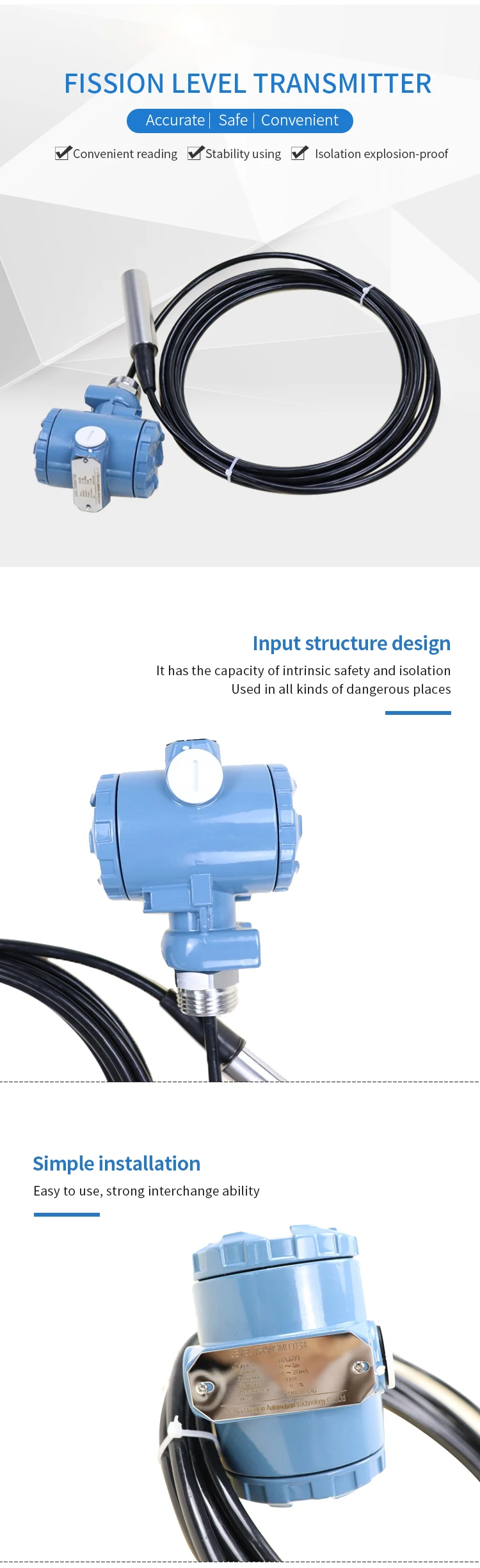 Sensor de nível de água para tanque