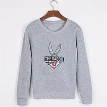 New Autumn Winter Women Fashion Cute Cartoon Bugs Bunny Printed Sweatshirts Loose Casual Female Hoody Coat Hoodies KH982881