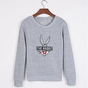 hengsong Autumn Winter Women Cute Cartoon Bugs Bunny Casual