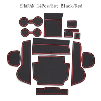 

For Volkswagen Sharan Car Door Groove Mat Non-slip Rubber Cup Holder Gate Slot Pad Car Styling Auto Accessories