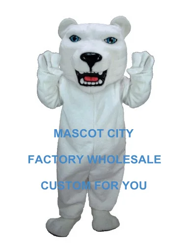 

Polar Bear Mascot Costume Adult Size Animal Theme White Bear Mascotte Mascota Outfit Suit Fancy Dress Cosply Costumes SW1099