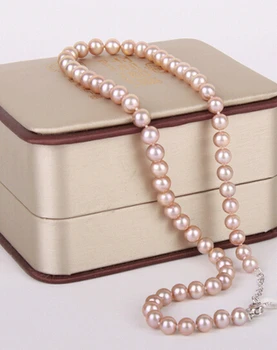

9-10mm natural south seas pink pearl necklace 18inch>Lovely Women's Wedding Jewelry Pretty