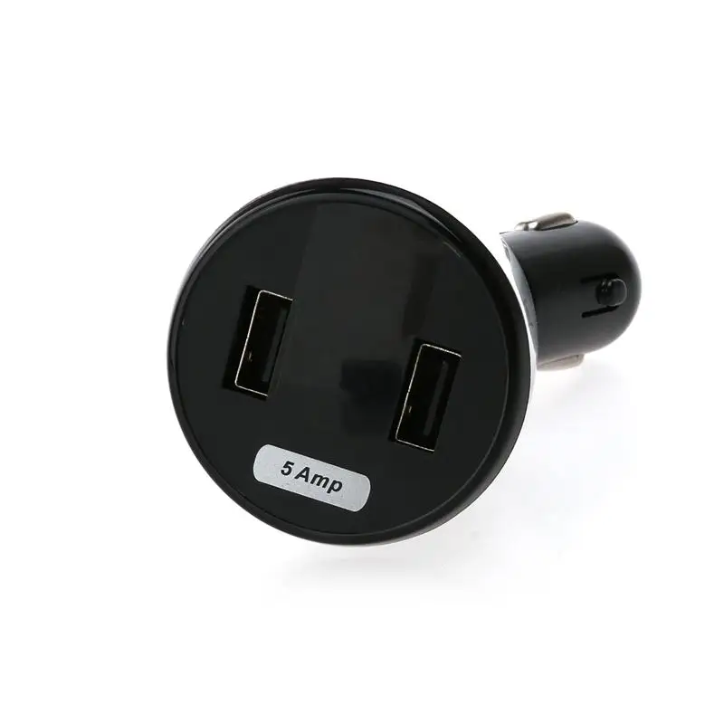 Новинка вращающийся 5А двойной USB мини автомобильное зарядное устройство адаптер