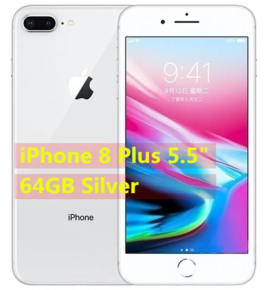 Мобильный телефон Apple iPhone 8 8 P 8 Plus 64 Гб/256 ГБ Hexa core 3D Touch ID LTE wifi 12.0MP 4," /5,5" отпечаток пальца - Цвет: iPhone 8P 64GB Silve