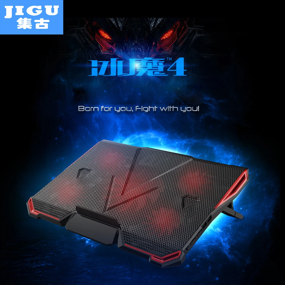 JIGU 5 Вентилятор 2 USB охлаждающая подставка для ноутбука Регулируемый кулер для ноутбука+ держатель для 12-17' usb вентилятор для ноутбука