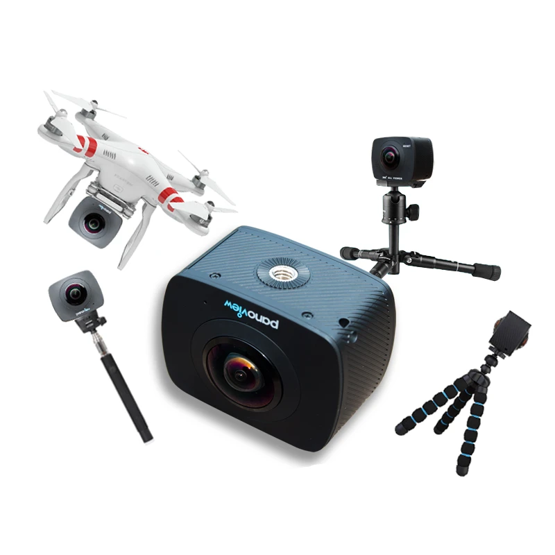 

Newest 720 Degree All View 1080P HD WiFi Sport Action Sweep VR action Camera Mini Helmet Video Recorder 2.4G VR sport min cam