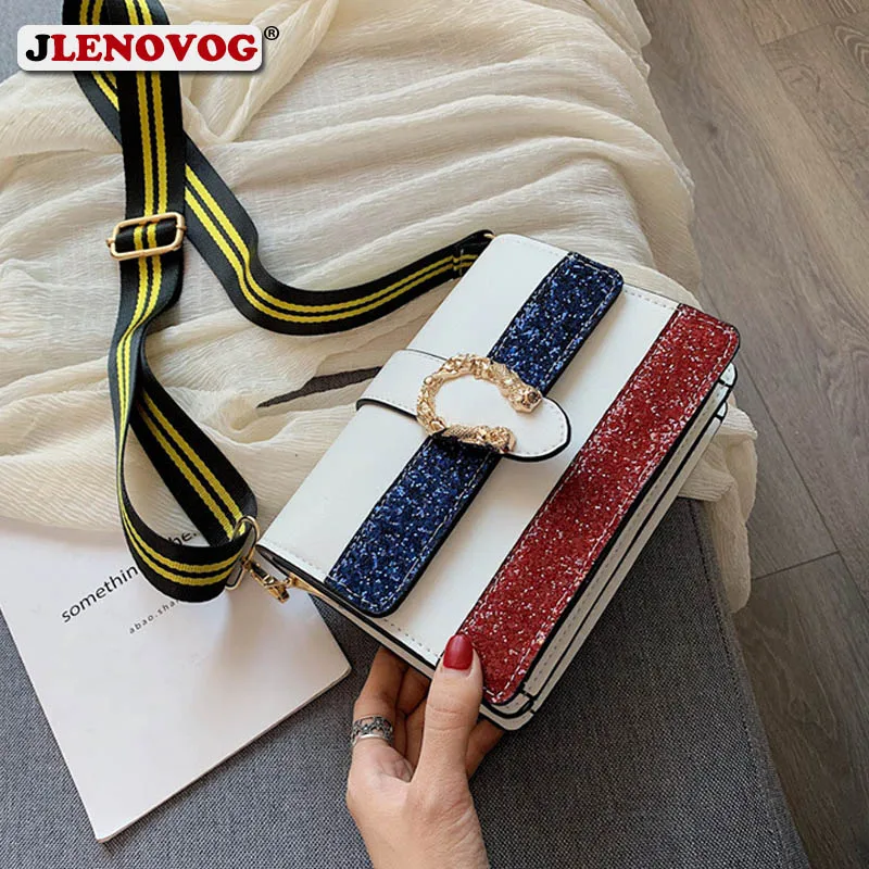 

Women's Bamboo Bag Famous Brand Luxury leather Handbags Ladies Sequin Panelled Dionysus Shoulder Bag Black White Crossbody Purse