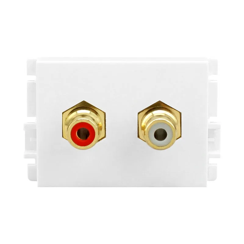 

Wall Socket Straight-line Module Amplifier DVD Audio Cable Panel RCA Socket Electrical Socket Plugs Adaptors