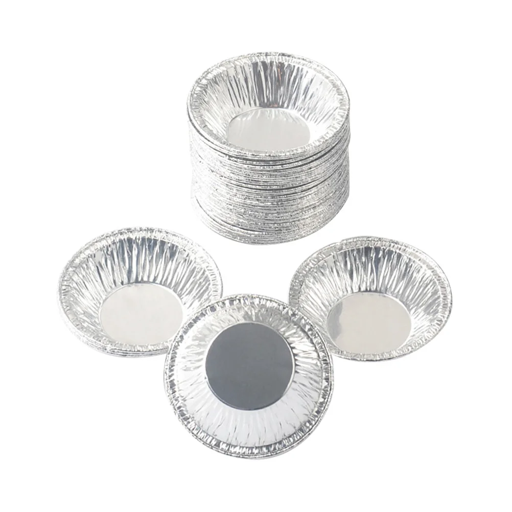 500 шт одноразовая алюминиевая фольга чашки для маффинов кексов олова формы круглой формы для яичного пирога инструмент для выпечки