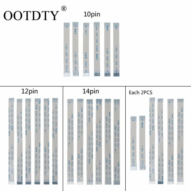 

6Pcs 10Pin 12Pin 14Pin Touch Pad Power Button Switch Ribbon Flex Cable For PS4 Controller Charging Board