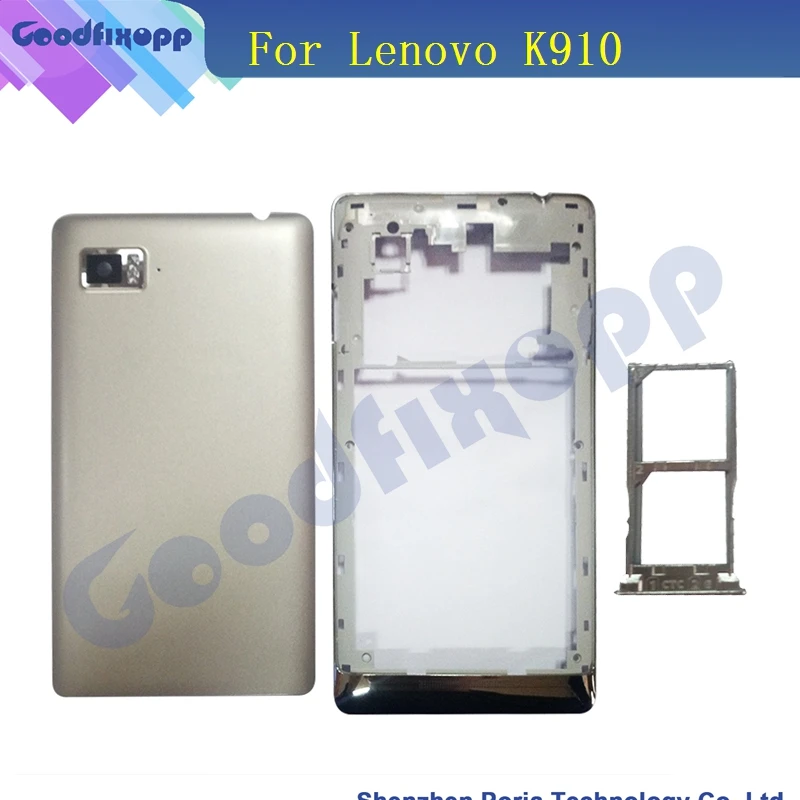 Для lenovo K910 K910 Vibe Z средняя рамка+ Батарея задняя крышка+ SIM карты лоток чехол для lenovo K910 Vibe Z