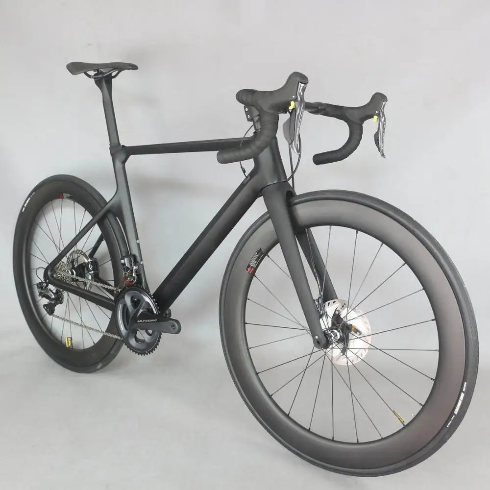 Discount 2019 Disc Carbon Road bike Complete Bicycle Carbon with SH1MANO R8070 DI2 groupset  DT350 hubs wheel . 4