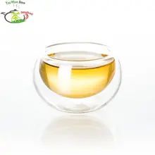 1x30 мл ручной работы термостойкие двойные стенки прозрачные чайные чашки маленькие мини Ручные дующие чашки