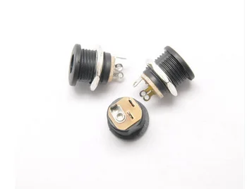 

DC-022 5.5-2.1 Round hole screw nut DC power socket /outlet /jack 5.5X2.1MM