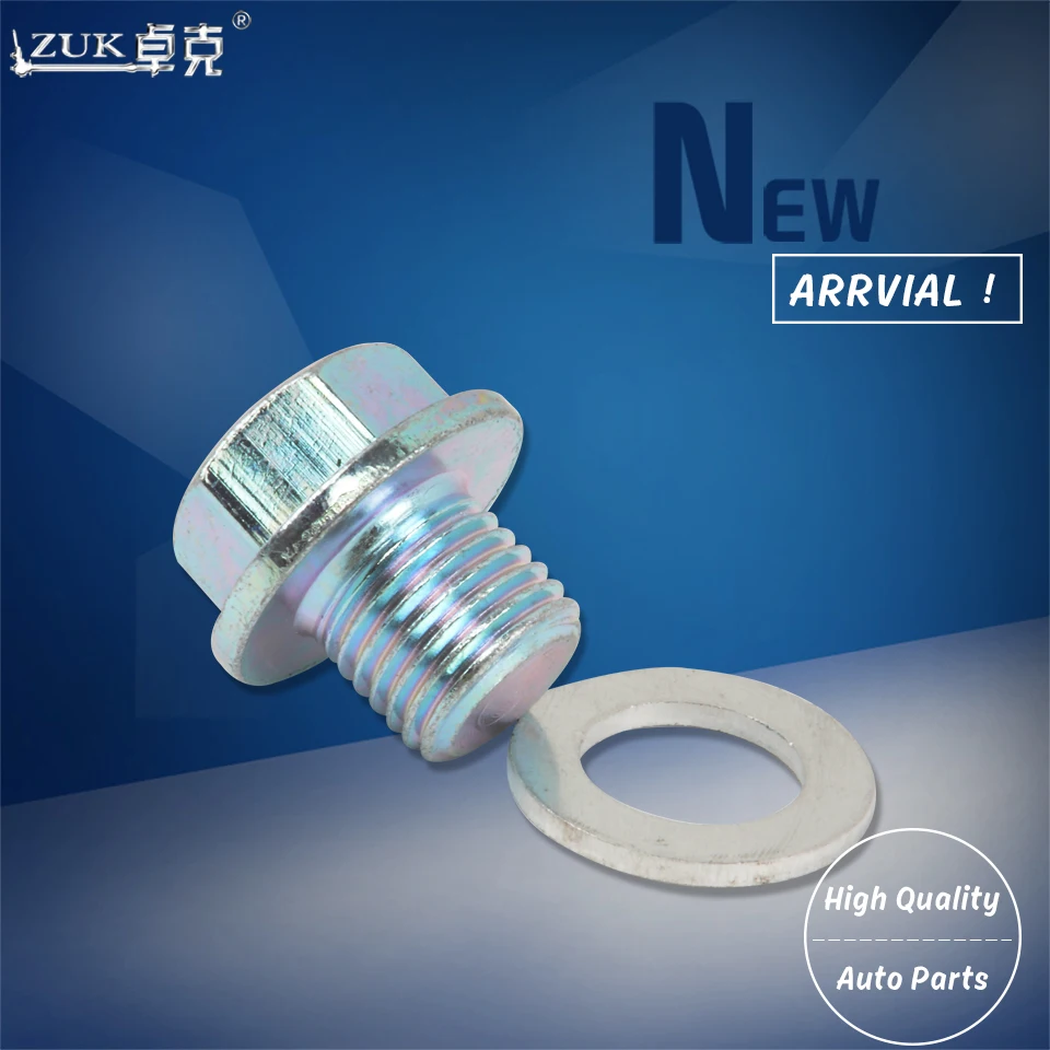 ZUK Engine Oil Pan Drain Plug Bolt Washer M14X1.5 90009 PH1 000 For