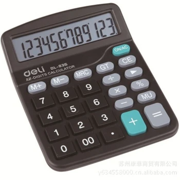 

Deli DL-836 12 Digits large screen calculator Black office Auto power off without AAA battery retail packing