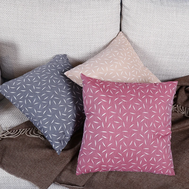 

Morigins Cushion Pillow Cover Feather Printed Pattern Bedroom Pillow Cases Home Decor Pillow Case Solid Color Cushion Cases N15