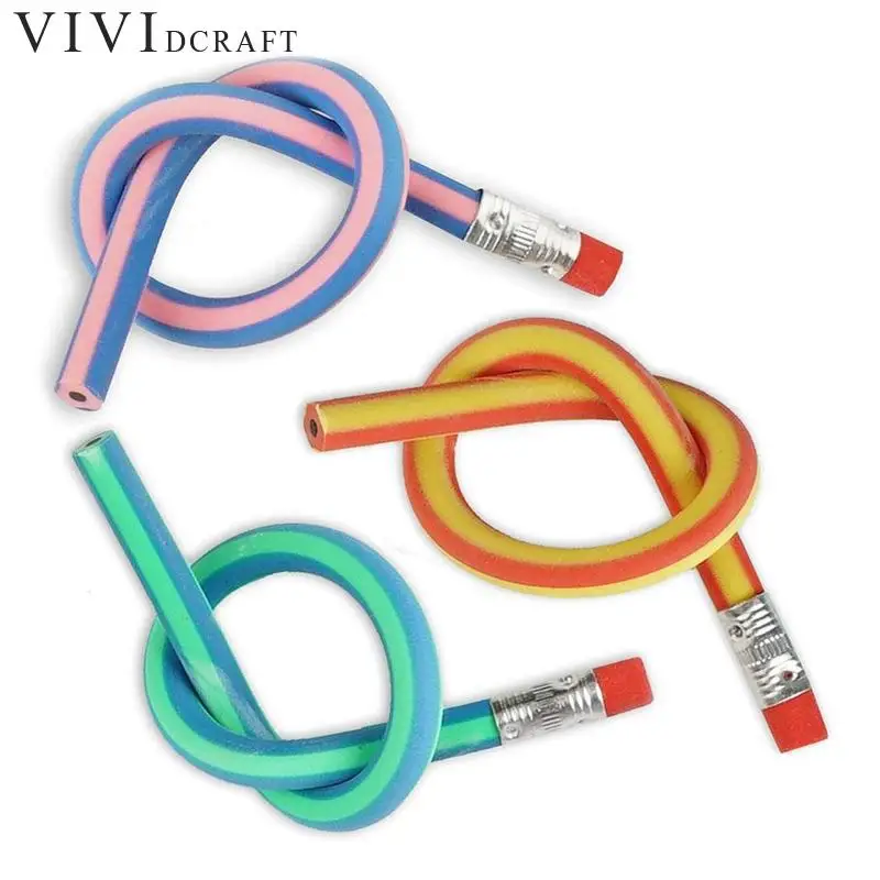 

1pcs Cute Magic Flexible Bendy Soft Standard Pencil For Kids Gift School Supplies Wholesale Free Shipping Kawaii Standard Pencil