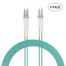 OM3 LC-LC Optical Patch Cord,4Pack of 5-Meter (16.5 Feet) Fiber Cable Multimode Duplex 10Gb 50/125 2mm LSZH Daul LC PC Polish OM3 LC-LC Optical Patch Cord,4Pack of 5-Meter (16.5 Feet) Fiber Cable Multimode Duplex 10Gb 50/125 2mm LSZH Daul LC PC Polish
