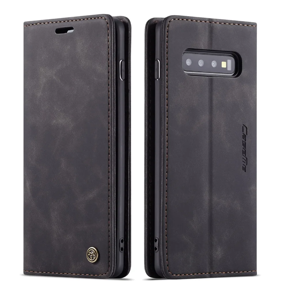 Роскошный кожаный чехол книжка S10e для Samsung Galaxy S9 S8 S10 Plus A20 A30 A50 A40 A70 A80 Магнитный