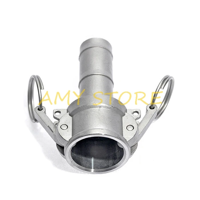 

1/2" 14mm Hose Barbed Tail x 32mm OD 304 Stainless Steel Type C Quick Joint Socket Camlock Fitting Cam and Groove Coupler