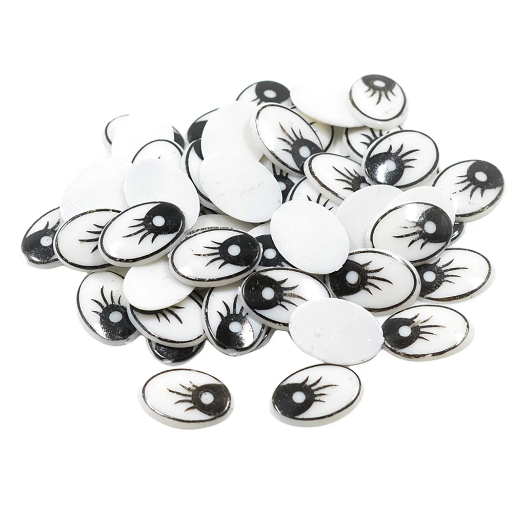 60pcs DIY Plastic Cartoon Eyes for Children Bear Dolls Animal Puppet Supply Toys Gifts DIY Scrapbooking Flatback Embellishments