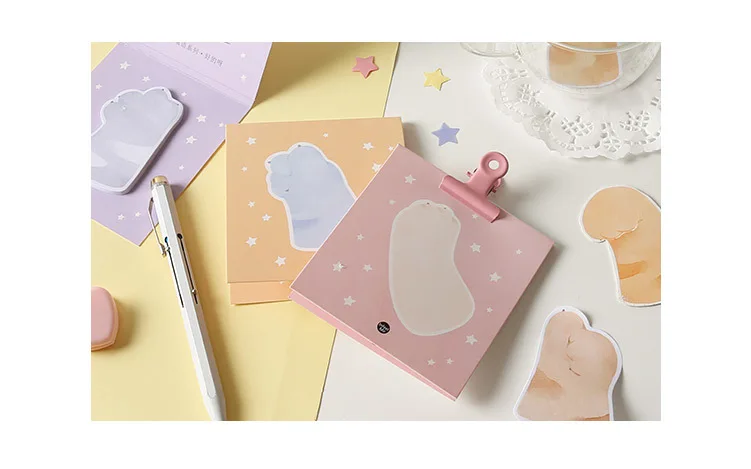 30 страниц Kawaii Кошачий коготь Липкие заметки бумага для заметок планировщик студенческий канцелярский школьный офисный поставка