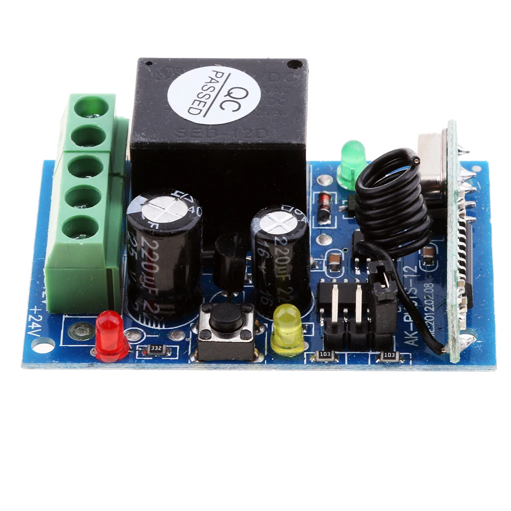 DC 12V 1CH Channel 433Mhz RF Relay Smart Wireless Remote Control Switch Receiver with Transmitter 