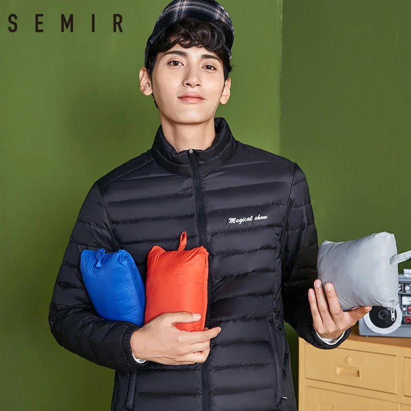 SEMIR пуховик для мужчин легкая теплая зимняя куртка мужская пуховая портативная