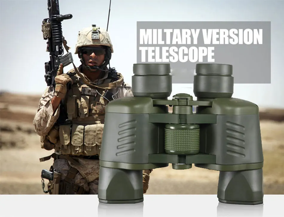 Ocular de Metal Profissional Militar Binóculos Telescópio Bak4 Prisma Alta Potência Spotting Scope Grande Pássaro Assistindo Novo 50x50 hd 12 High Quality Ferramenta