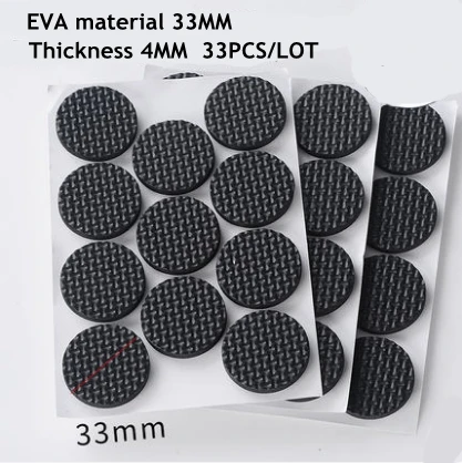 EVA анти-царапинам стол стул для ног Подушка на стул защитная накладка mute wear pad self-самоклеющийся материал - Цвет: Черно-белый