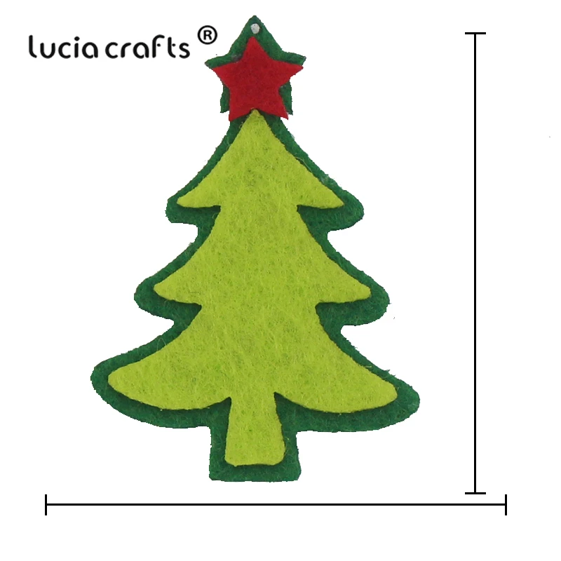 Lucia crafts 4-5,5 см Рождественский дизайн печатный Войлок Ткань для детей ручной работы нетканый DIY украшения принадлежности L0303