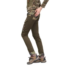 Зимние женские узкие дамские узкие брюки, эластичные брюки с карманами в стиле милитари, облегающие плотные брюки, женская одежда