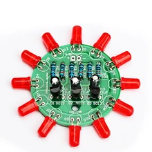 Diy Электронный набор, набор светодиодных круглых водяных ламп, набор для обучения мастерству, пайки, практичные детали