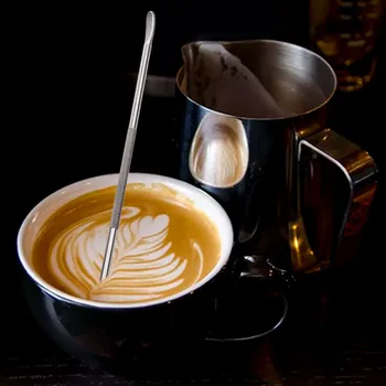 

Behogar 600ml 21oz Stainless Steel Milk Frothing Pitcher Jug with Measurement Mark Latte Art Pen for Cappuccino Espresso Making