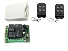 433m/315m dc 12v 4ch relé placa de circuito sem fio interruptor de relé de controle remoto 2 transmissor + receptor