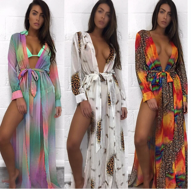 

Sexy Women Cover Up 2019 New Assort Color Beachwear Swimwear Bikini Beach Wear Cover Up Kaftan Ladies Summer Beach Dress