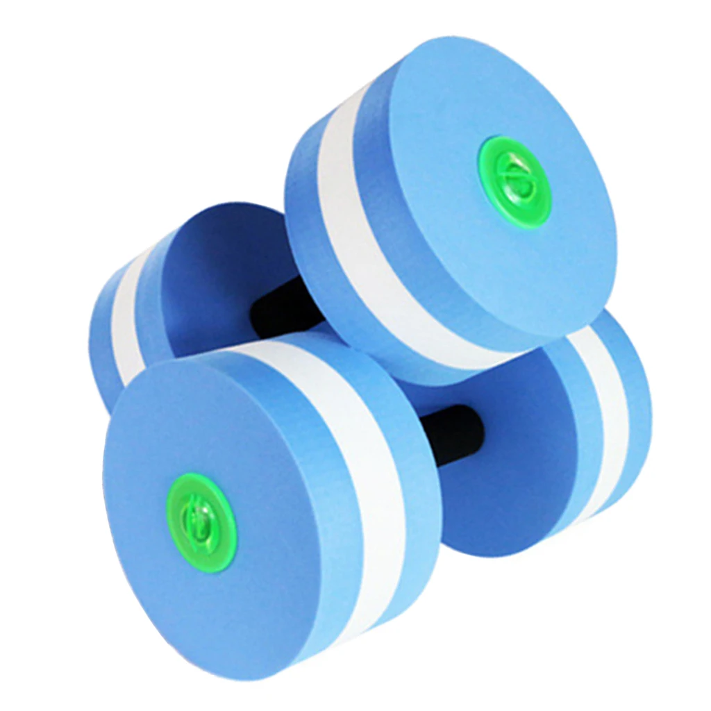2Pcs EVA Aquatic Exercise Dumbbells Set Weights for Water Aerobics Fitness Pool Body Buliding Exercise - Water Dumbbell