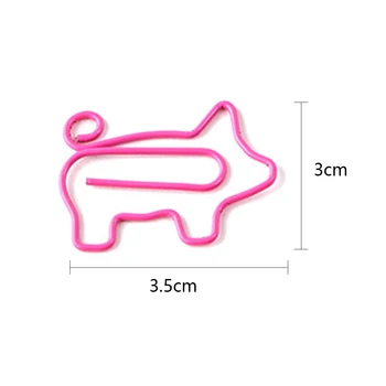 

FangNymph 10PCS / Pack Creative Pink Small Pig Shape Bookmarks Metal Material Paper Clip Office Supplies Stationery
