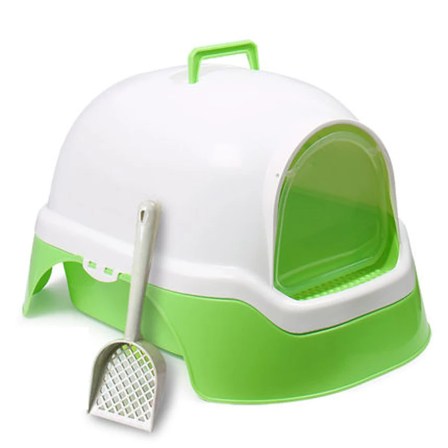 Pets Cat Bedpan Enclosed Toilet Litter Boxes Pet Large ...