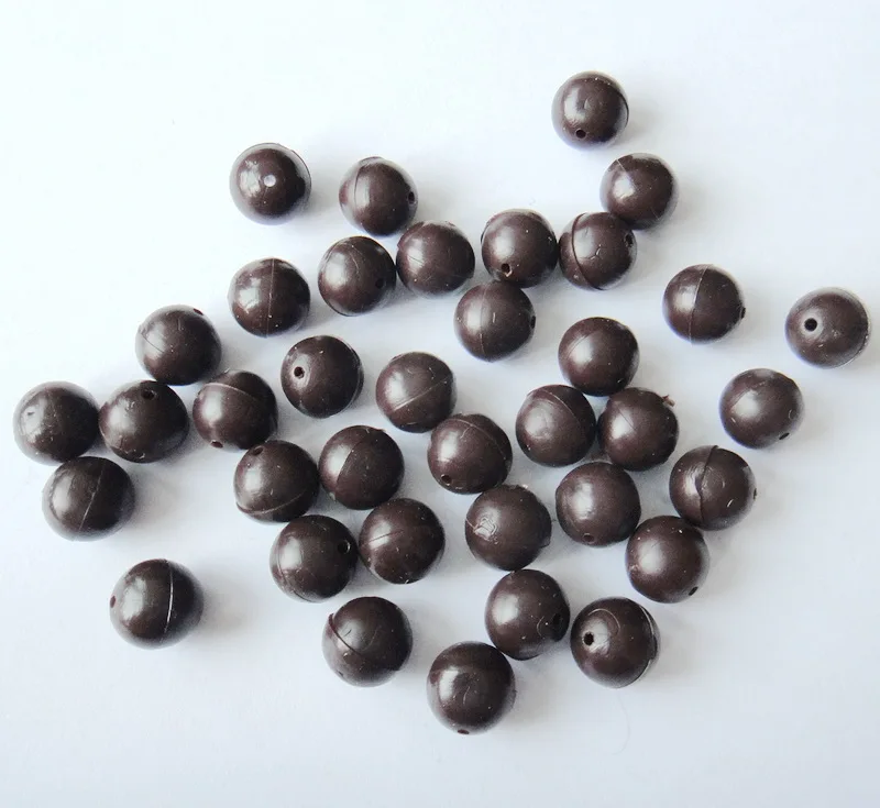 

free shipping 100 x 7 mm Soft rubber shock impact rig beads in brown-Carp Terminal End Tackle