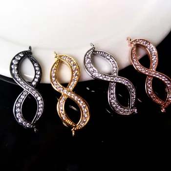

20 Pcs Turkish Style Double Bails Connector,CZ zircon Micro pave crystal Charm,DIY Bracelet necklace Jewelry making CT160