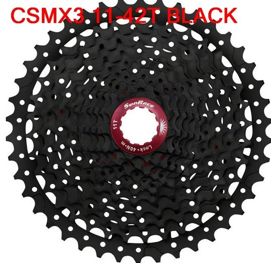 Sunracing CSMS3 CSMX3 11-40T 11-42T 10 скоростной широкий коэффициент велосипед mtb свободного хода 40t 42t кассета - Цвет: X3 11-42T black