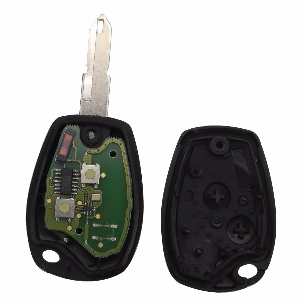 Jingyuqin дистанционный ключ для автомобиля с спросить 433 МГц транспондер PCF7946 чип для Renault Vivaro Movano traffic, master 2 кнопки Ne73 необработанное лезвие