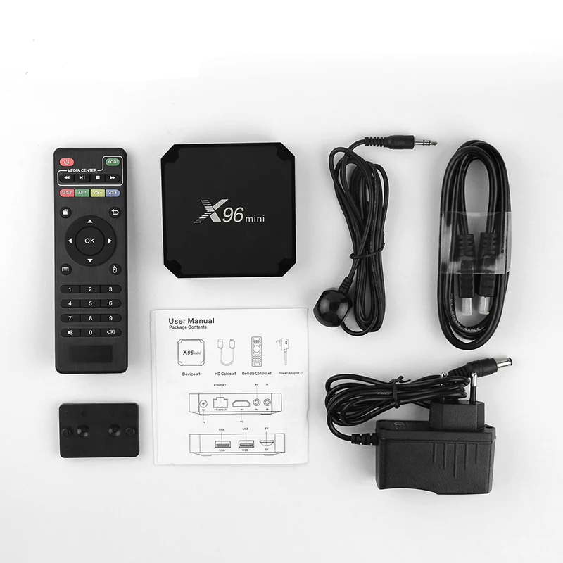 X96mini Amlogic S905W Android 7,1 Smart tv BOX с ip tv подпиской арабский Великобритания США Италия Французский Испания Швеция ip tv 9000+ live