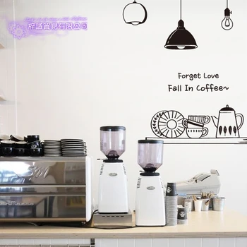 

Coffee Shop Wall Decal Cafes Milk Tea Bakey Cake Wall Art Sticker Decal DIY Home Decoration Mural Decor Coffee Glass Sticker