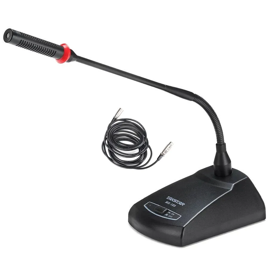 Original Takstar MS 189 gooseneck microphone with base condenser