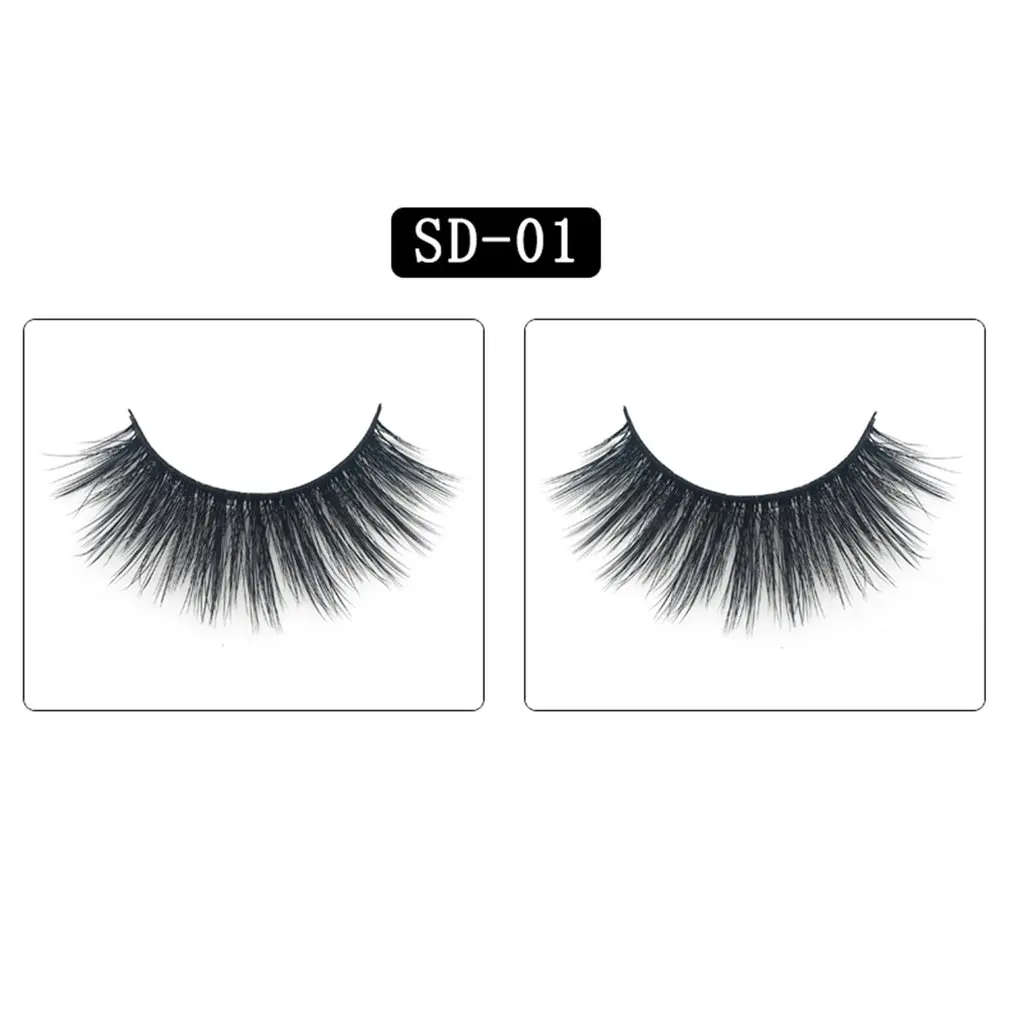 

1 Pair Natural False Eyelashes Fake Lashes Long Makeup 3D Mink Lashes Eyelash Mink Eyelashes For Beauty