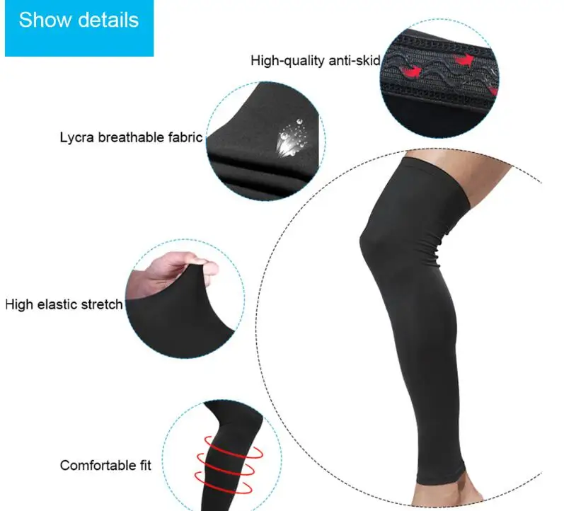 UV Protection MTB Bike Cycling Leg Warmers Sports Running Leggings Compression Gaiters Cycling legs Pad Protector Leg Sleeves