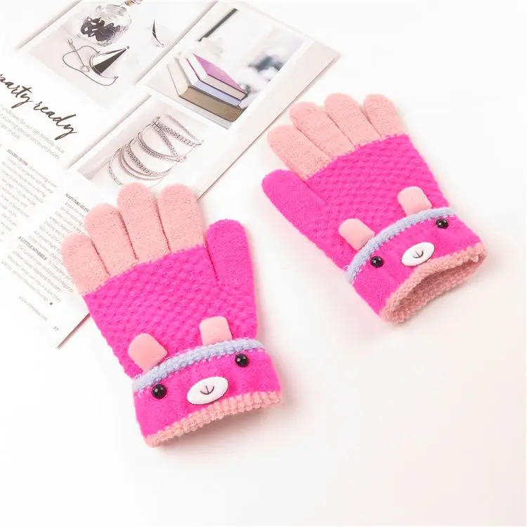 Зимние теплые детские перчатки; перчатки для девочек